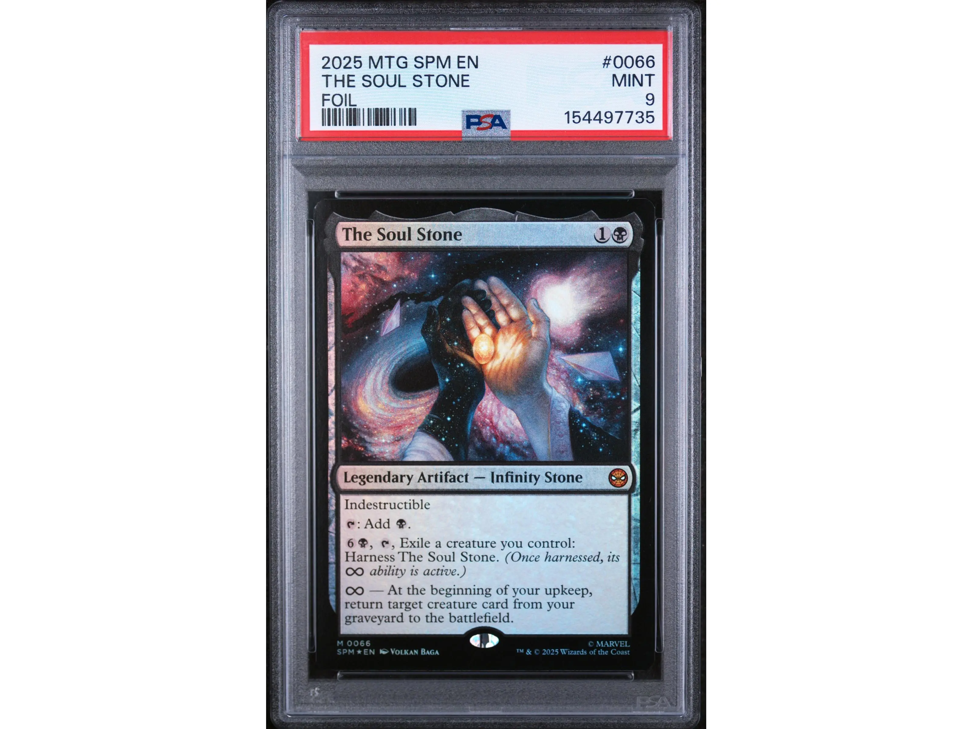 2025 Marvel's Spider-Man - English Foil the Soul Stone #0066 PSA 9