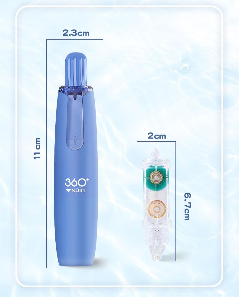 Double-sided tape pen, Greplaceable refills,Glue tape pen, dot-shape glue,4 main bodies + 6 refills, gradient color, perfectfor doing junk journal or school project