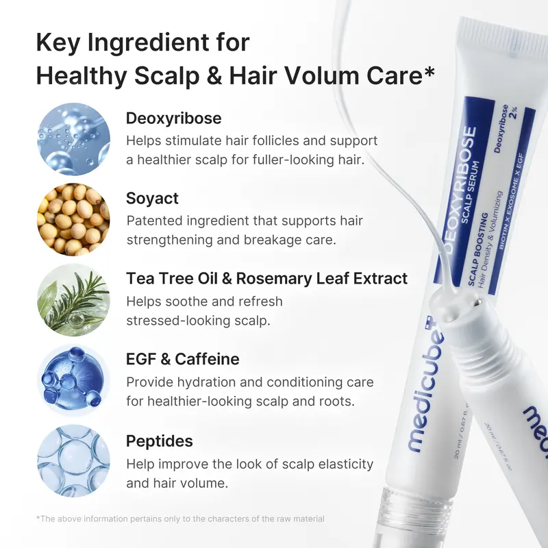 [medicube] Deoxyribose Scalp Serum | For Fuller-Looking Hair & Scalp Strengthening Roll-On Serum | Deoxyribose, Rosemary, EGF, Caffeine for Fine, Thin Hair | Korean Hair Care, K-Beauty
