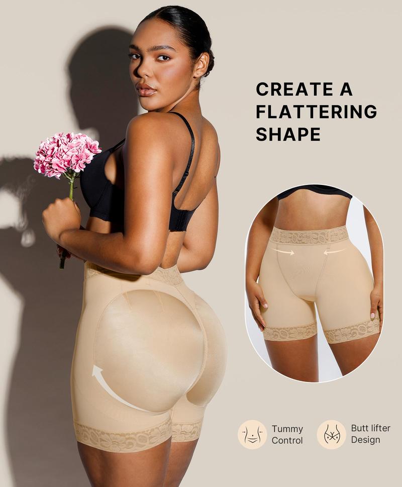 Shapellx AirSlim Mid-rise Lace Butt Enhancer Shorts Comfort Leg Shaping Womenswear  Shapewear