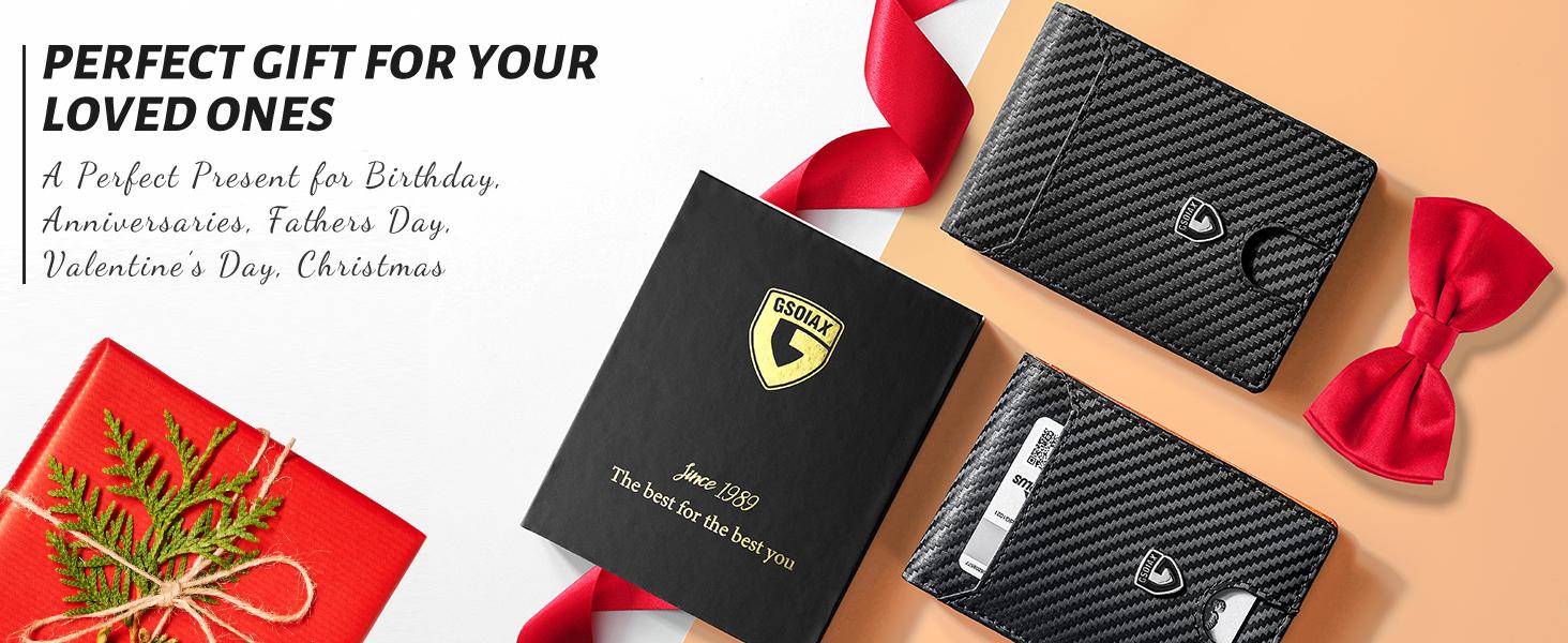 GSOIAX Men's Slim RFID Blocking Wallet