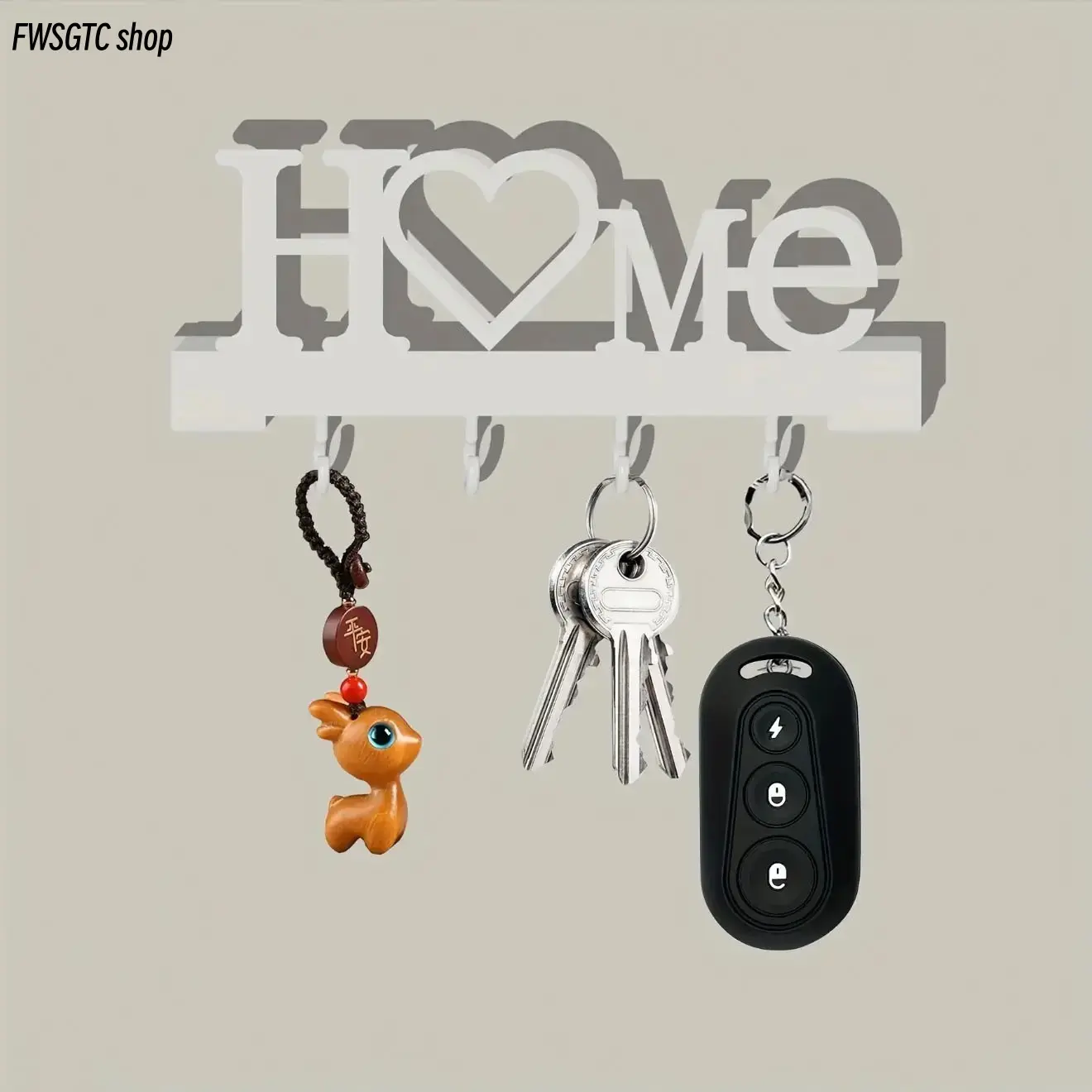 2026 Viral Trendy Wall Mount Key Holders, Heart Shaped Aesthetic Decor Hooks & Keychain Organizer, Practical Home Storage Rack, Lovely Living Room Wall Decor Accessory