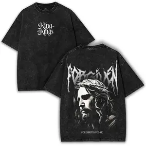 Vintage Washed Oversized Tee | Forgiven, King of Kings Christian Streetwear