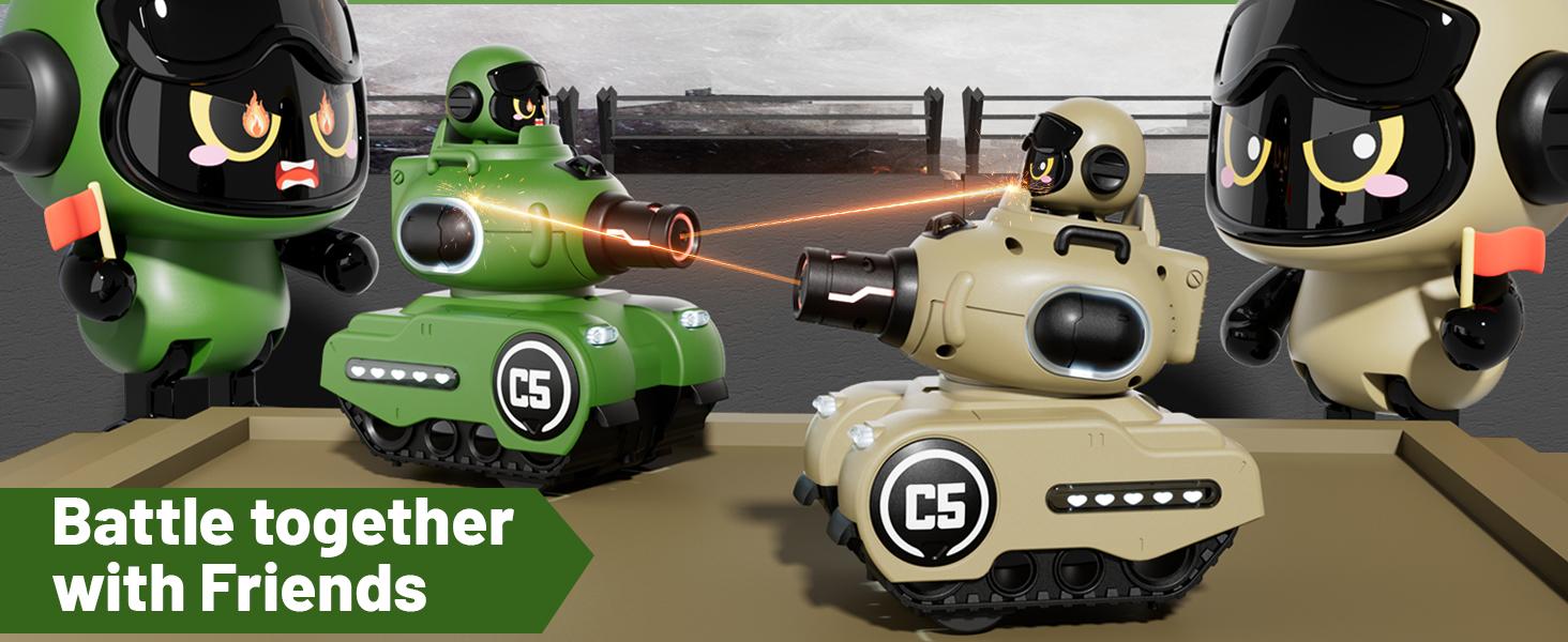 Remote Control Tank Toy, RC Vehicle with Lights & Sounds