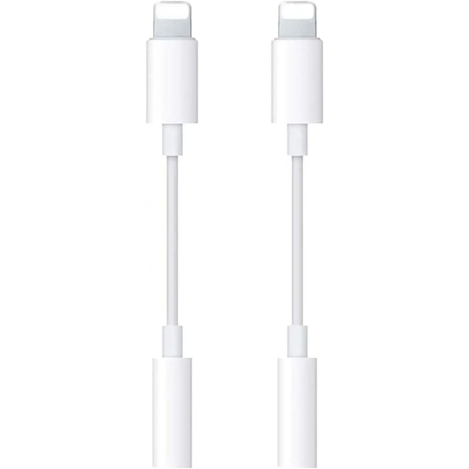 2-Pack Lightning to 3.5mm Audio Adapter Connector - Durable Alloy Converter Kit with TPE Wire & Volume Control, Portable Plug-and-Play Accessory for iPhone Series (XR, 13, 14 Pro Max), Iphone 14 Pro Max