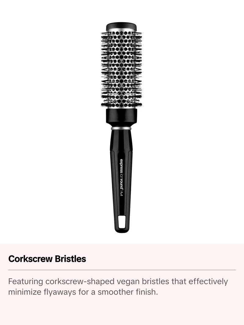 Paul Mitchell Express Ion Aluminum Round Brush XL - Vented Barrel for Sleek Frizz-Free Finish & Smooth Styling