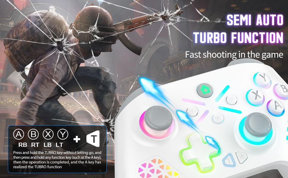 Xbox One Wireless WIFI Controller RH-1025 for Xbox One/Series X|S Windows 10/11 with 2.4GHZ Game Joystick Hybrid D-Pad RGB Lighting Turbo Function 3.5mm Audio