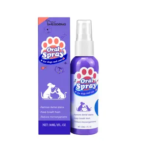 YEGBONG Pet Oral Spray – Teeth Cleaning for Dogs & Cats, Eliminate Bad Breath, Fight Plaque & Tartar, Natural Peppermint Formula, No Brushing Required, Freshen Breath & Support Gum Health – 30ml/1 Fl Oz cow scratching brush