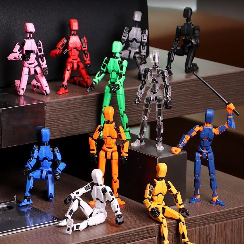 5pc Assembly Completed dummy titan T 13 Action Figure Multi-Jointed Movable,Lucky Action Figures,Multi-Articular Action Figures,Desktop Decorations,Creative Gifts Craft Figurine Toyset