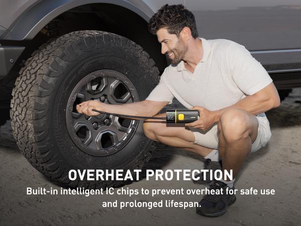 AUXITO A502 Tire Inflator Portable Air Compressor - Air Pump for Car Tires 25000mAh Portable Tire Inflator for Car Bike Motorcycle with Tire Pressure Gauge & LED Light, Car Accessories