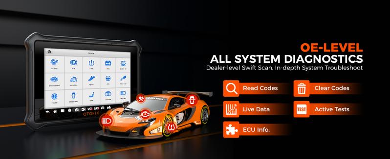 OTOFIX D1 Lite Bidirectional Scan Tool, Bluetooth OBD2 Scanner Diagnostic Tool, 2 Years Free Update, 38+ Services, CANFD & DoIP Protocols, All System Diagnoses, ABS Bleeding, Auto VIN