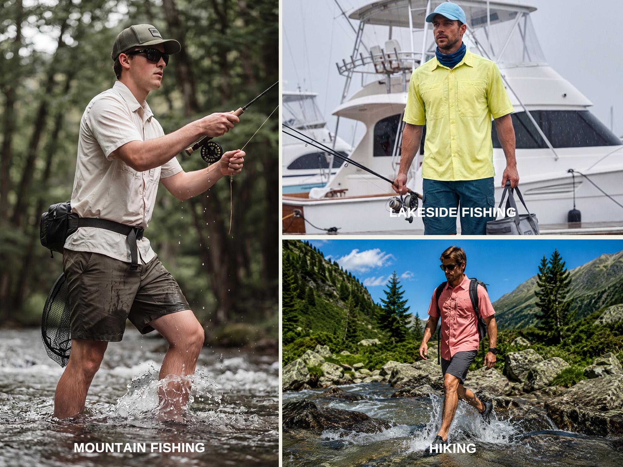 G Gradual Men's Casual Outdoor Button-Down Fishing Top - UPF 50+ Lightweight Cool Short-Sleeve, Zipper Pockets, Machine Wash for Hiking/Light Outdoor Sports G Gradual Men's Casual Outdoor Button-Down Fishing Top - UPF 50+ Lightweight Cool Short-Sleeve, Zipper Pockets, Machine Wash for Hiking/Light Outdoor Sports