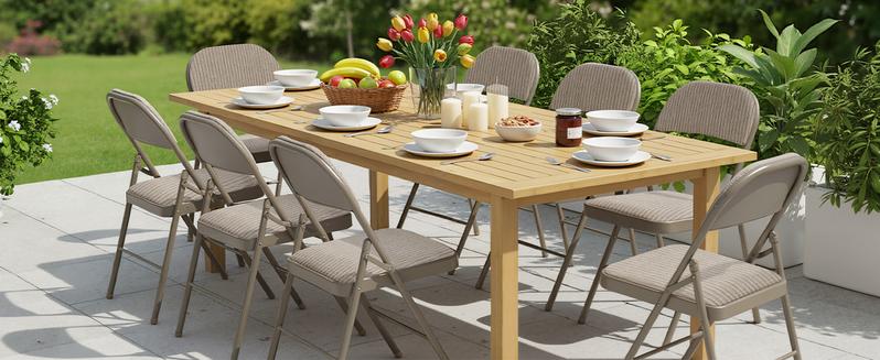 Durable Folding Chairs , Comfortable Padded Seats Ergonomic Chair, Easy Fold & Store, No Assembly Required For Indoor Outdoor Use