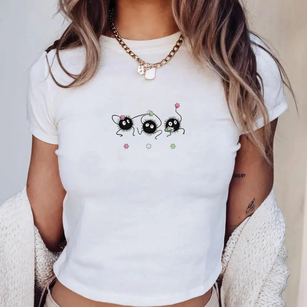 Soot Sprites Baby Tee, Anime Graphic Tee, Gibli Tee, Studio Gibli Shirt, Kawaii Baby Tee, Cute Anime Tee, Y2K Baby Tee, Graphic Baby Tee, Fitted Tee, Casual Fit Shirt, Trendy Shirt