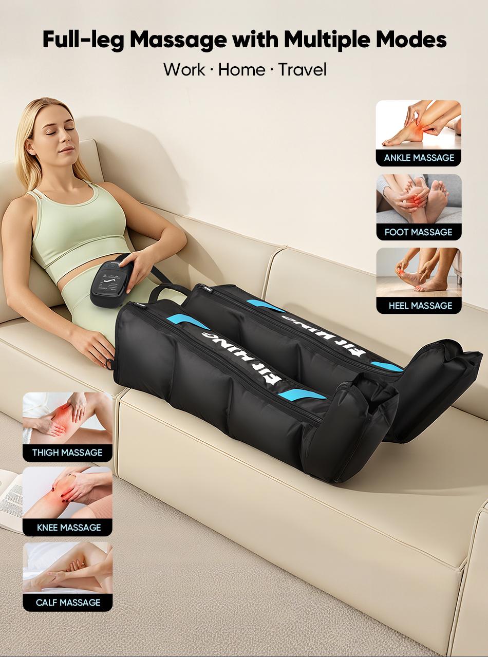 【FIT KING】 Full Leg Massager Fast Recovery System, Calf & Thigh & Foot  Full-leg Air Compression Massage Boots, for Faster Circulation and Better Muscle Recovery After Exercise, Mothersday gift outdoorfun summervibes