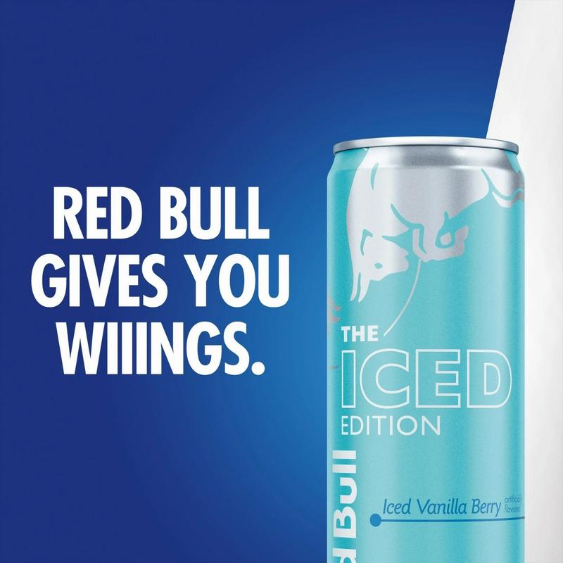 Red Bull Iced Edition Vanilla Berry Sugar Free Energy Drink ️ 12 fl oz | Multiple Pack Options (1–24 Cans)