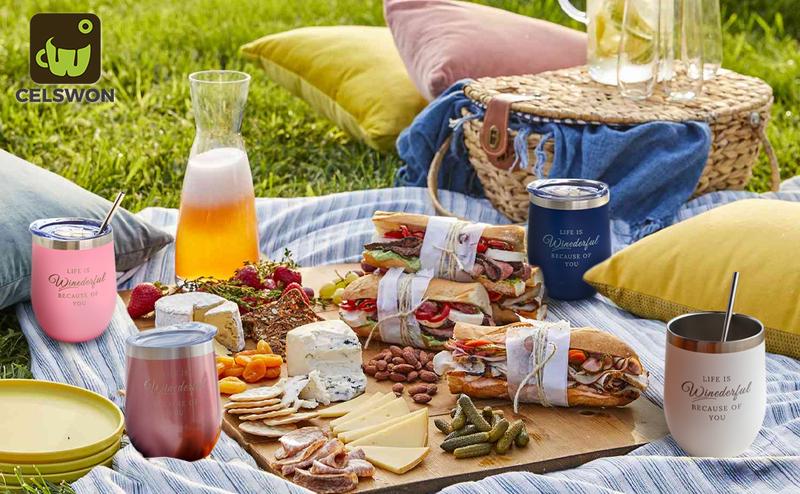 Stainless Steel Wine Tumbler 4 Pack,Insulated Wine Glasses Set with Lids and Straws, Wine Tumblers with sayings, (Multi-Color 4 Pack, 12 oz) Springtok