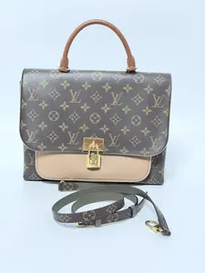 Pre-owned Louis Vuitton Leather Crossbody Bags authentic Monogram Top Handle Satchel with Padlock & Shoulder Strap JX202LV