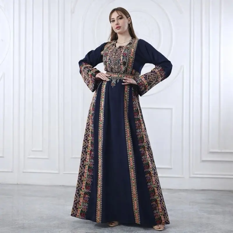 Women's Modest Heavy-Fabric Long-Sleeve Full-Cover Islamic Thobe Combo - Comfortable, Versatile Occasion Wear with Multi-Color Options