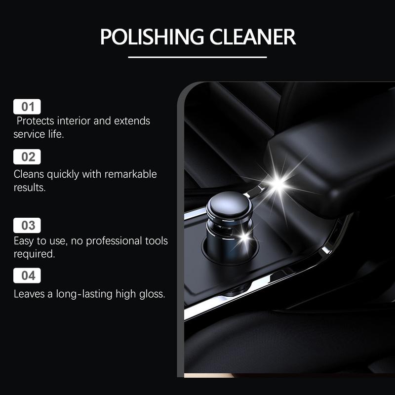 Car Interior Polish & Cleaner – All-in-1 Formula for Leather, Vinyl & Plastic, Restores Shine & Protection in One Step