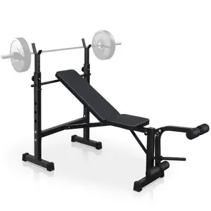 Push-up chair - Olympic weight training bench - Home gym full-body exercise training set Rated for 330 pounds of weight foldable workout barbell rack