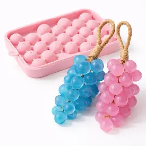 Grape Soap Silicone Mold Pink – DIY Soap Making, Grape on a Rope Mold for Melt and Pour Soap Crafting Tool