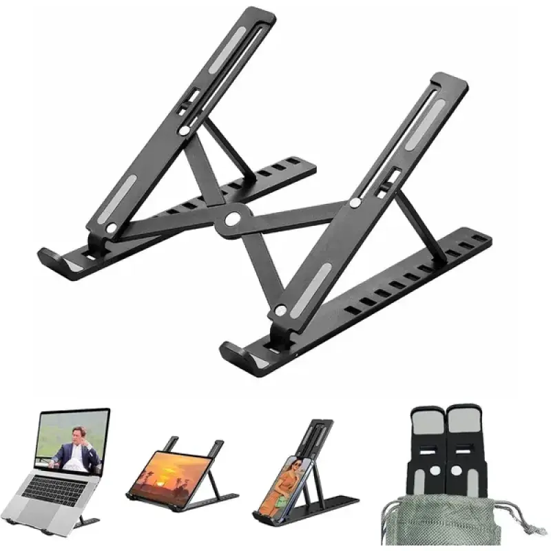 Height Adjustable Monitor Stand, Computer Screen Riser, Ergonomic Desktop Stand, Space Saving Display Holder for Home & Office