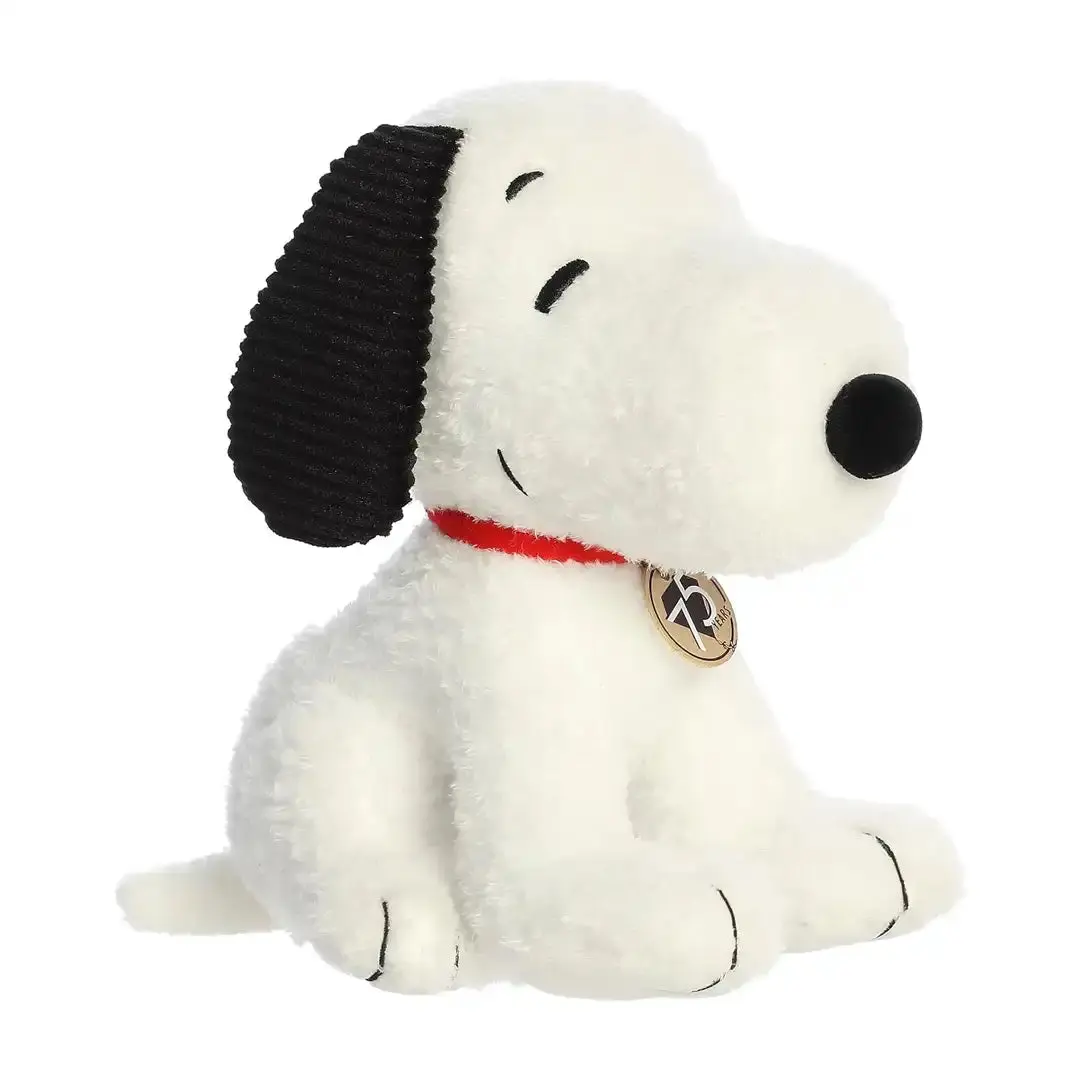 8" Soft Stuffed Aurora Adorable Snoopy Huggable Stuffed Animal - 75th Anniversary Limited Edition, Cute Animal Design Collectible Toy, Palm Pal, Cute Collectibles, Bean Pellets, Soft Plush