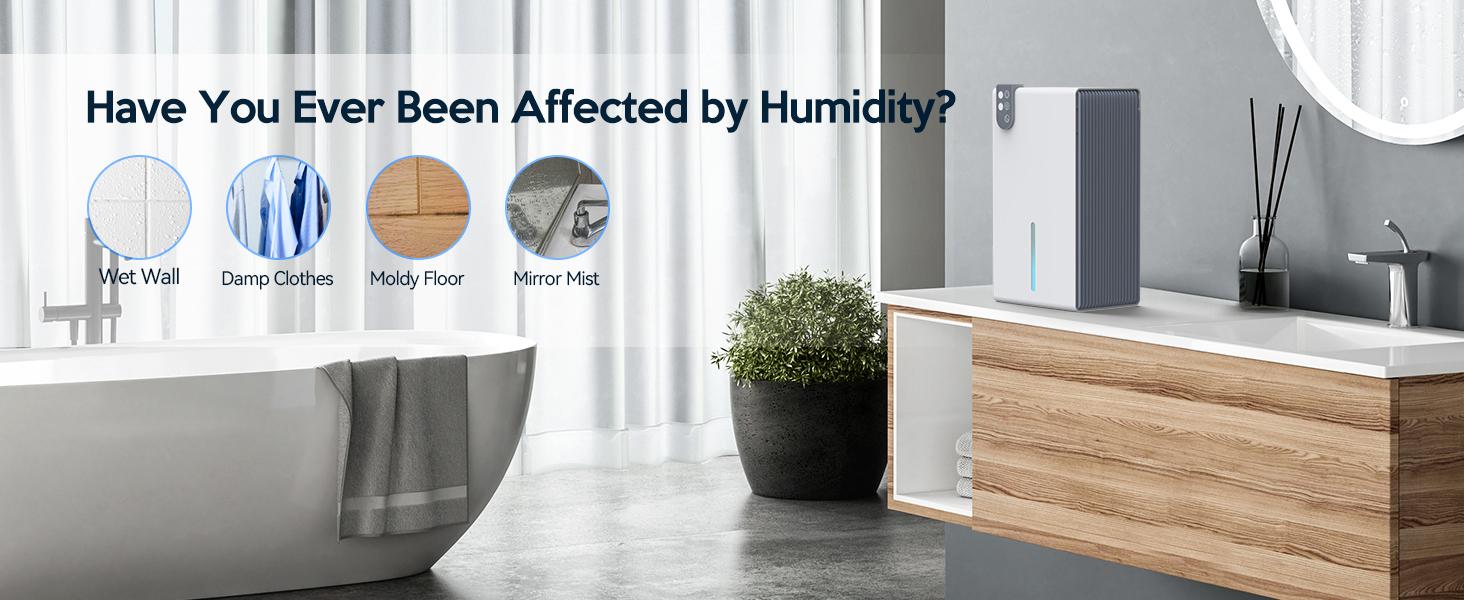 Large Room or Basement Dehumidifier, Dehumidifier with Tank, Automatic and Manual Drainage, Intelligent Humidity Control, Automatic Defrost, Dry Clothes Feature (for 4500 sq. ft.) White