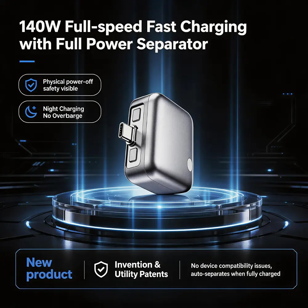 Simple Smart USB Charging Adapter Converter - Auto Shut-Off Compact Charger, Mobile Cellphone Battery Protection, Universal Fit Accessory for Sports & Outdoor Electronic Devices, a Single Pack