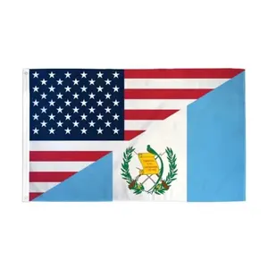 3x5ft USA Guatemala Combined Flag, Christmas Flag for Home Decor, Indoor Outdoor Flag, All Seasons Decor Banners OrnamentsTapestry Decor