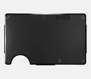 Ridge Men's Accessories 2.0 Aluminum RFID-Blocking Slim, Strong-Built Solid Design Wallet with Cash Strap & Built For Life Warranty