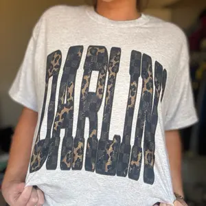 Darlin leopard Graphic Top