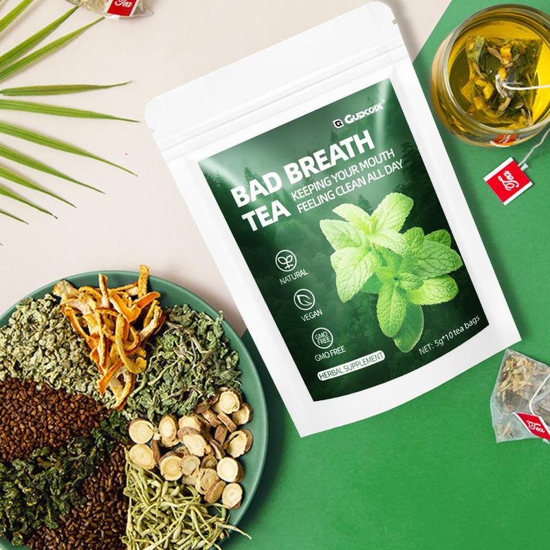 Bad Breath Eliminator Tea | Natural Herbal Supplement for Oral Freshness, Vegan GMO Free, Maintain Clean Mouth Feeling
