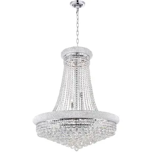 CWI Lighting Empire 19 Light 32 inch Chrome Down Chandelier Ceiling Light 8001P32C