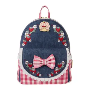 Loungefly Strawberry Shortcake Denim Gingham Mini Backpack