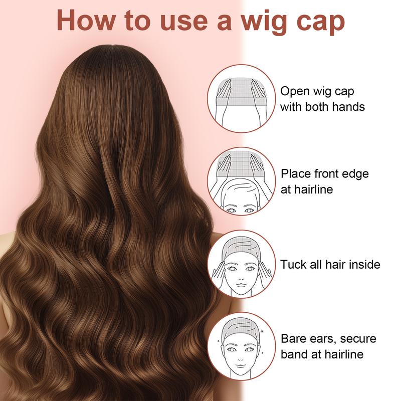 Transparent HD Wig Cap Thin Nylon Cap for Women(2 PCS),For Lace Front Thin Inbisible Breathable Bald Wig Cap,Suitable for Parties Weddings Graduations Cosplay