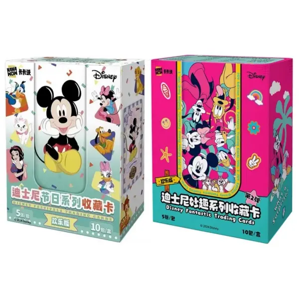 Kakawow Chinese Exclusive Disney Mickey Joy Edition Vol.1 & Vol.2 Festivals The Fun Collection Booster Box Sealed - 10 Packs