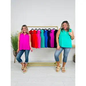 Zip Into Spring Top In Multiple Colors