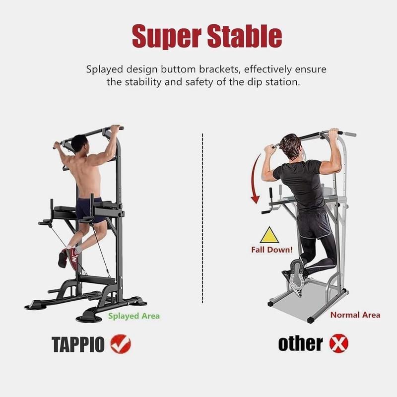 multi-functional Power Tower Pull Up Bar & Dip Station | Multi-Function Strength Training Home Gym Equipment | Adjustable Height for Full Body Workout | 450LBS Capacity