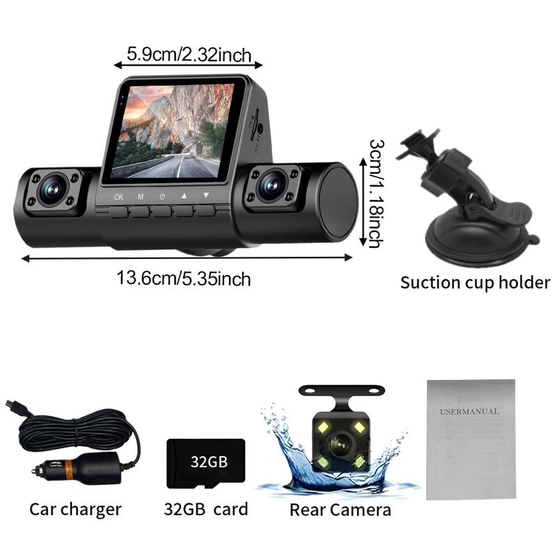 【Clearance Sale】4 Lens Car DVR | 1080P HD & Wide-Angle Night Vision | G-Sensor & Loop Recording — All-in-One Driving Recorder Set. dash dash cam front dashcam Camera shop camaras rear built-in Touch Dual MagSafe video hour park