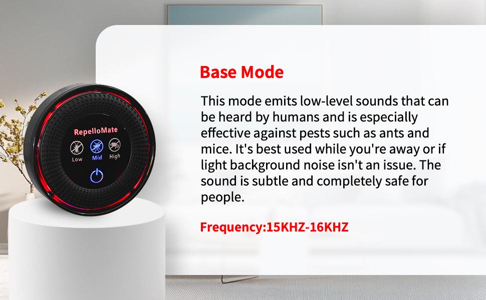 RepelloMate Ultrasonic Pest Repeller Plug-In - 3 Adjustable Modes for Mice Rats Spiders Ants Roaches Mosquitoes Bugs - Chemical-Free Eco-Friendly Device for Indoor Use