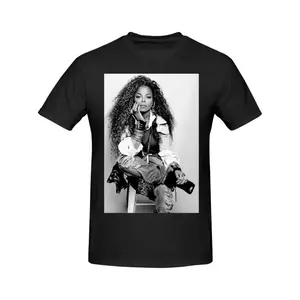 100% Cotton Summer T Shirts [Comfortable Short Sleeve Tee] Men'S Janet Music Jackson Graphic Tee - Soft Cotton, Short Sleeve, Crew Neck - Casual & Comfortable For All Seasons 👑