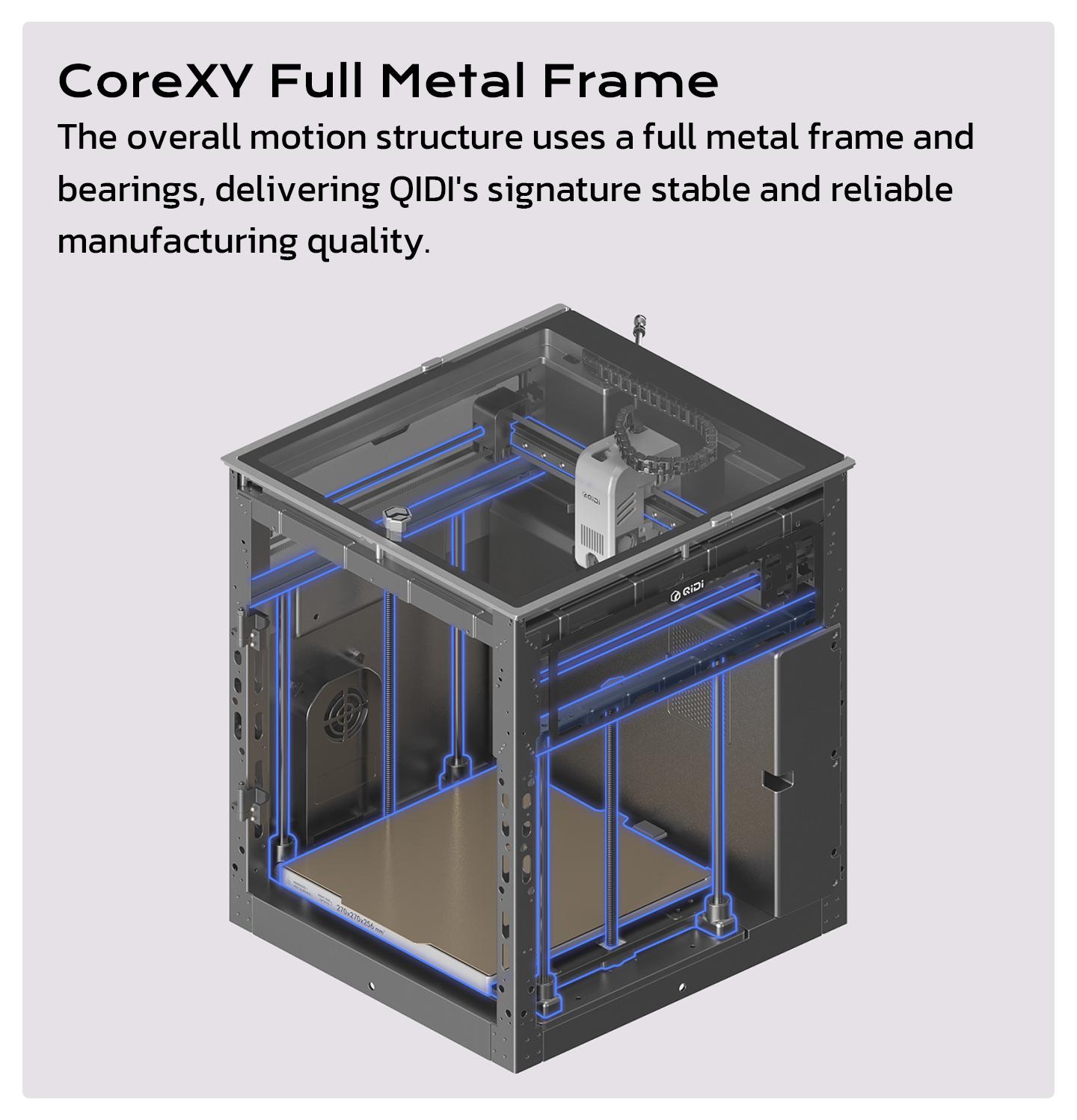 QIDI Q2 3D Printer, New for 2025, Supports Multi-Color and Multi-Material Special Printing, high Speed & Precision, 65°C Heating Chamber, AI Camera, Enclosed CoreXY, 270 x 270 x 256 mm Build Volume