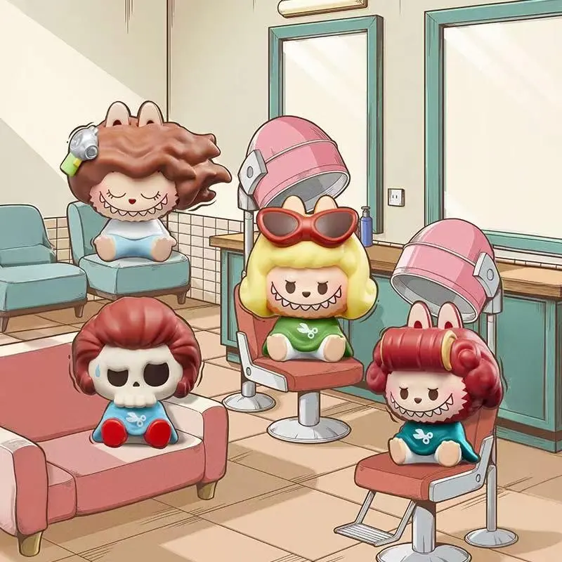 POP MART Bean the Monsters Hair Salon Series PVC Cartoon Collectible Figurine Beans - Blind Bag Unboxing Set with 15 Regular + 1 Secret Characters, 1/30 Secret Shot Cute Collectibles