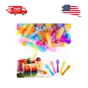 Mini Spoons - 100PCS Tasting Spoons Plastic Disposable Cutlery