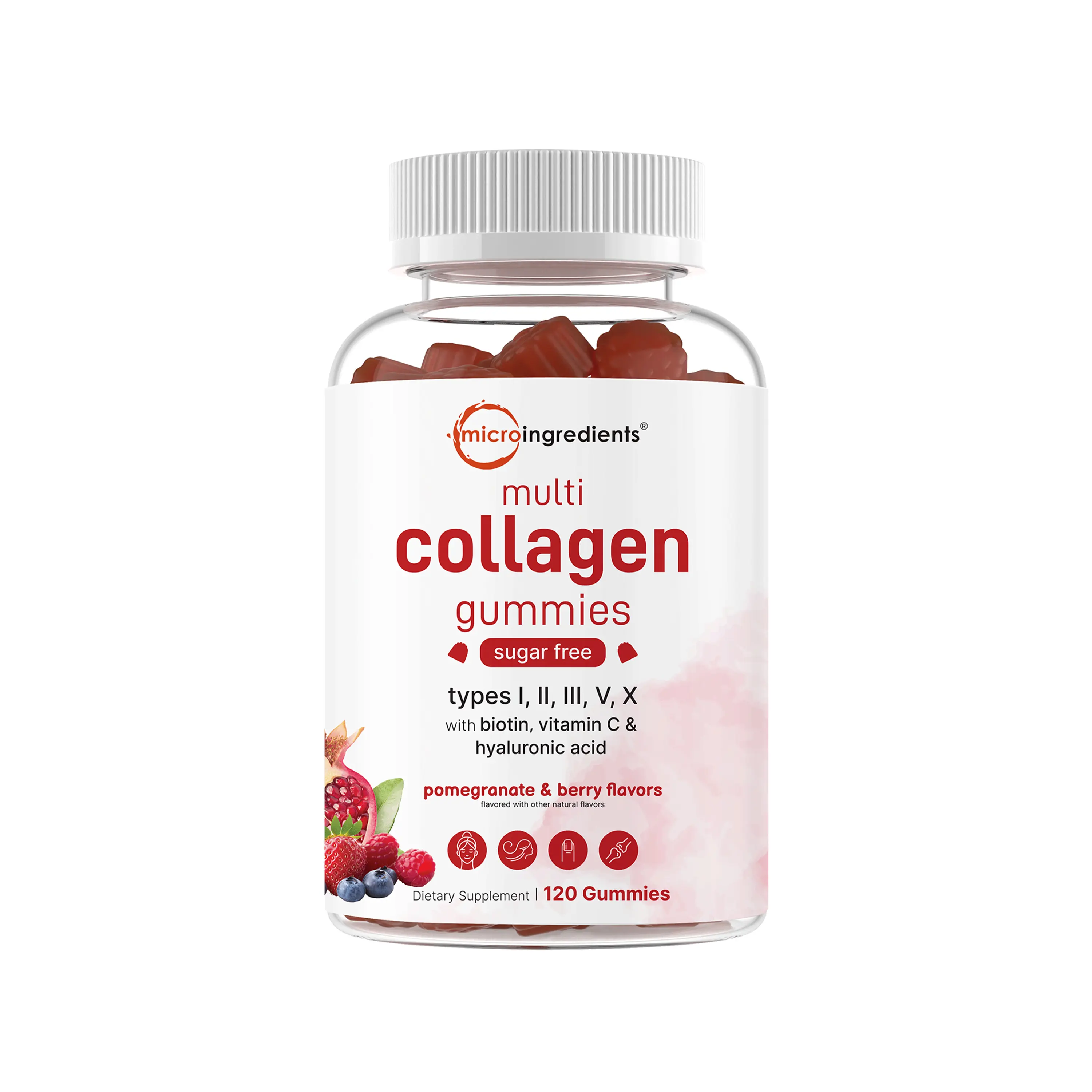 Micro Ingredients Multi Collagen Peptides Gummy, 120 Counts | Sugar Free, Natural Flavored - Hydrolyzed Collagen Peptides Micro Ingredients Multi Collagen Peptides Gummy, 120 Counts | Sugar Free, Natural Flavored - Hydrolyzed Collagen Peptides