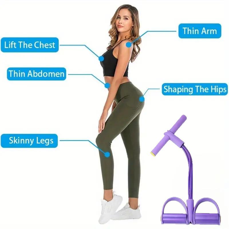 Multifunction Pedal Resistance Band Lightweight Portable Elastic Pull Rope for Home Gym Office & Outdoor Full Body Workout Sit-up Yoga Abdominal Training Exercise Band with Resistance Rope Yoga Enthusiast Adjustable Training Bench Set