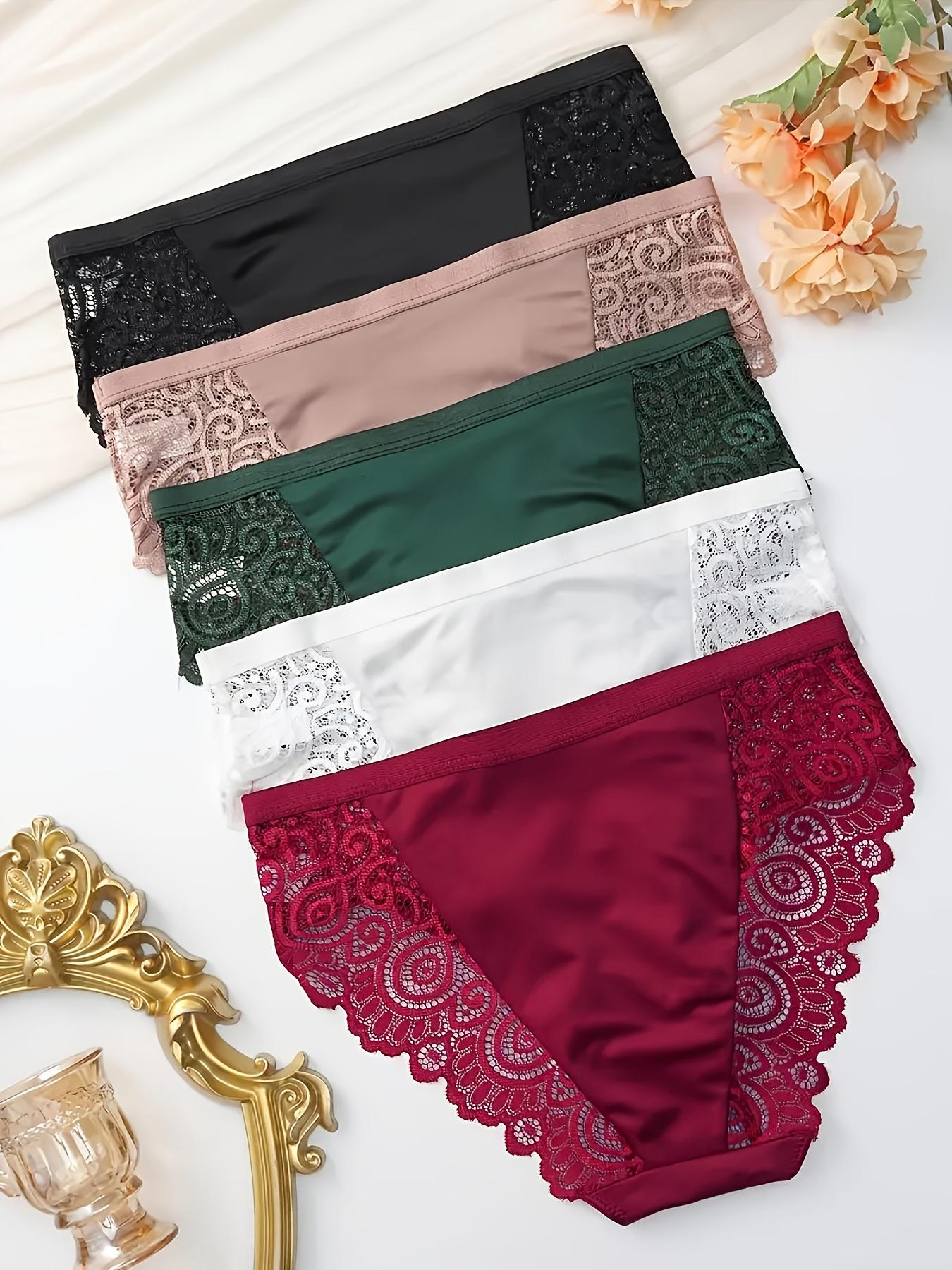 6 PCS Women's Lace Panties Set High Waist Contrast Floral Design Soft Breathable Fabric Comfortable for Daily Wear All Seasons S - XL Womenswear Bridal Fit Everyday Fashionable Minimalist SpringStatements 6 PCS Women's Lace Panties Set High Waist Contrast Floral Design Soft Breathable Fabric Comfortable for Daily Wear All Seasons S - XL Womenswear Bridal Fit Everyday Fashionable Minimalist SpringStatements