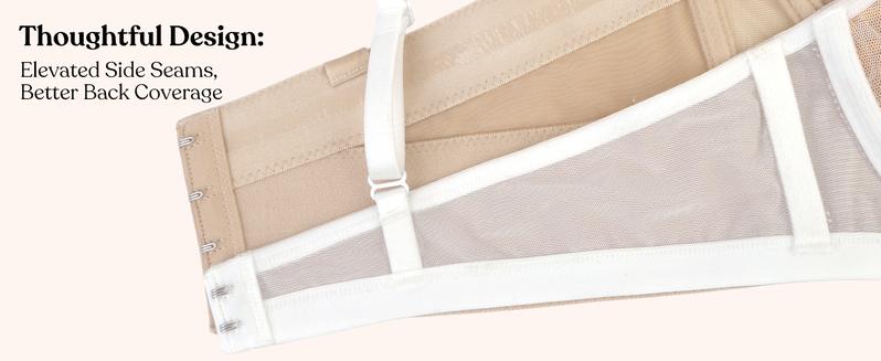 HSIA Blossom Daisy Lightlined Strapless Plus Size Supportive Grippy Longline Half Cup Women's Full Bust and Full Figure Corset Bra HSIA Blossom Daisy Lightlined Strapless Plus Size Supportive Grippy Longline Half Cup Women's Full Bust and Full Figure Corset Bra